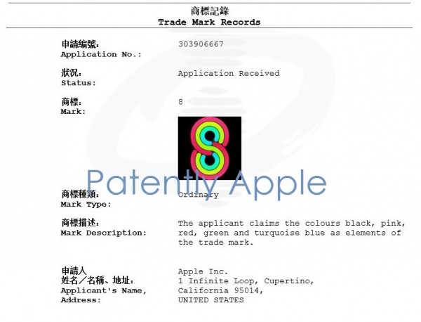 苹果在中国注册彩色8字商标：有何含义？